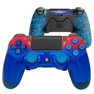 Mando Ps4 Bicolor Rojo-Azul