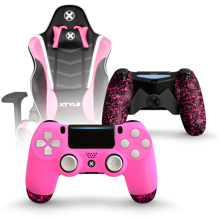 Xtyle Rosa + Mando Ps4 X Controllers